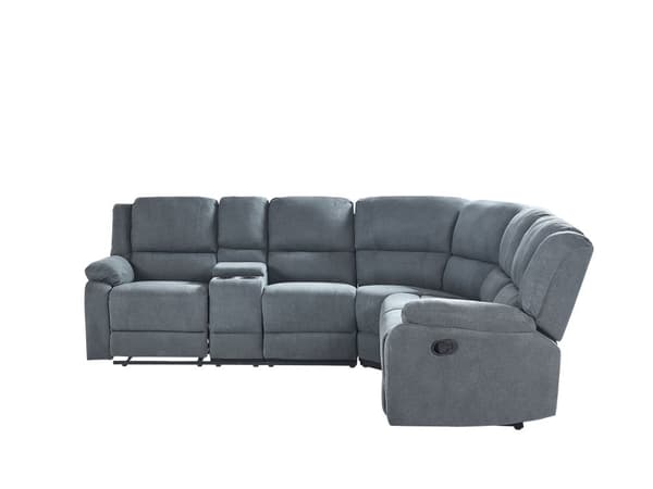 Kulmasohva tummanharmaa kangas 229 x 196 x 94 cm vaneri viidelle manuaalisesti säädettävä