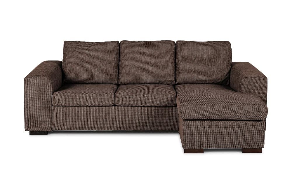 CONNECT Divansoffa 3-sits Vändbar Brun
