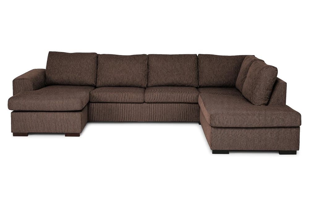 CONNECT U-soffa Large med Divan Vänster Brun