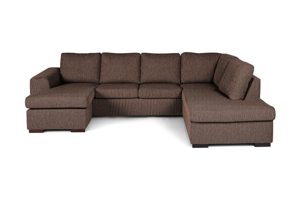 CONNECT U-soffa med Divan Vänster Brun