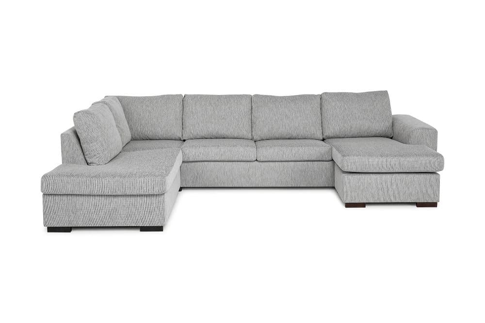 CONNECT U-soffa XL med Divan Höger Ljusgrå