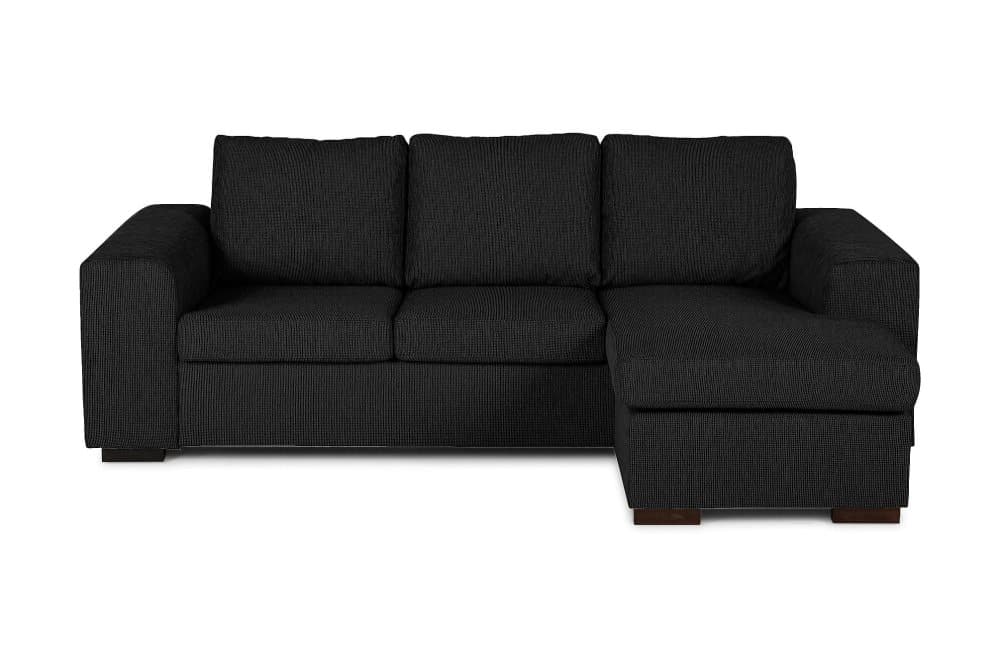 CONNECT Divansoffa 3-sits Vändbar Svart