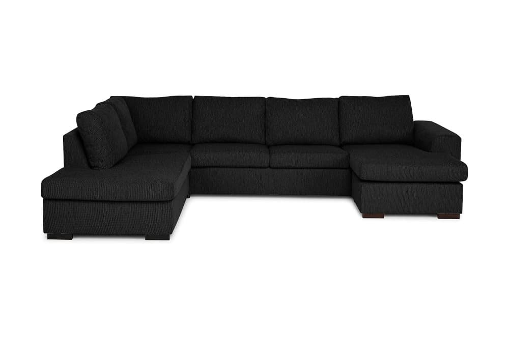 CONNECT U-soffa Large med Divan Höger Svart