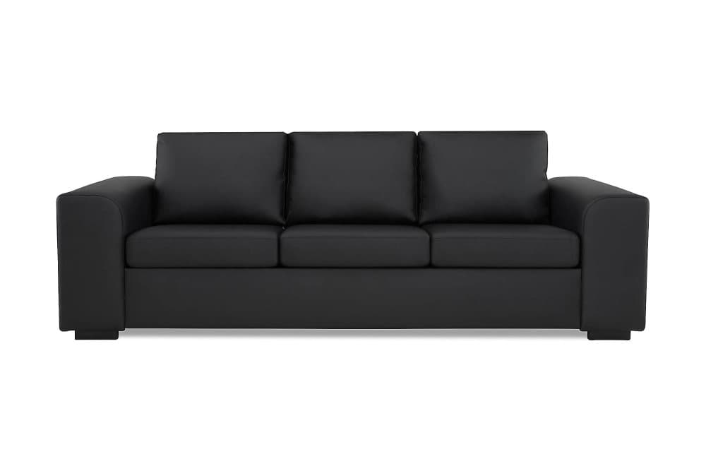 CONNECT 3-sits Soffa Konstläder Svart