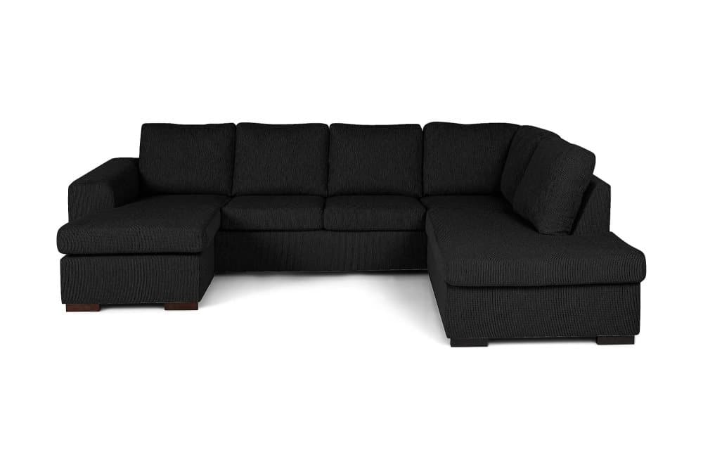 CONNECT U-soffa med Divan Vänster Svart