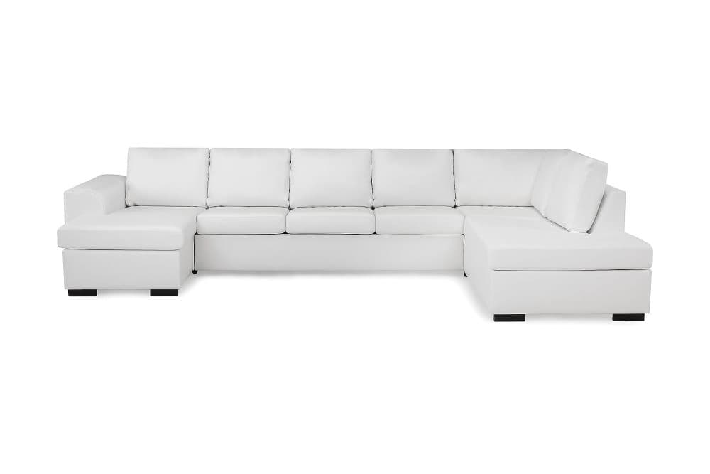 CONNECT U-soffa XXL med Divan Vänster Vit