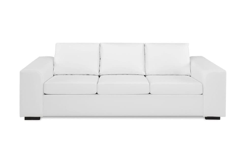 CONNECT 3-sits Soffa Konstläder Vit