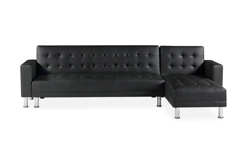 TENNESSEE Vändbar Divanbäddsoffa Svart