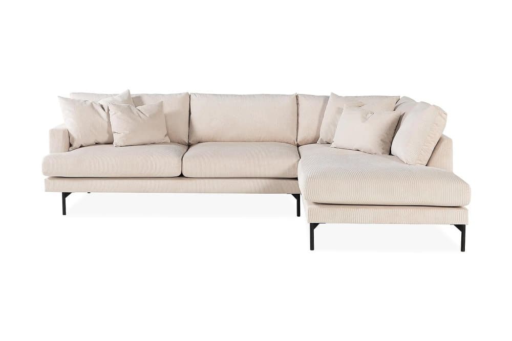 CONCAN 3-sits Soffa med Schäslong Höger Beige/Svart