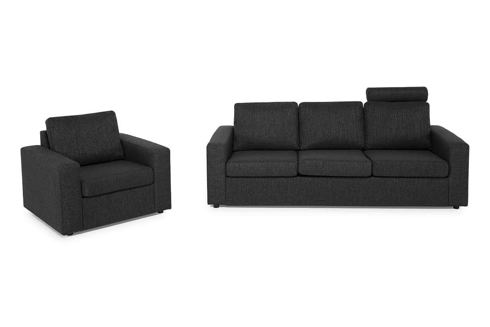 NEW YORK Soffgrupp 3-sits+Fåtölj Antracit