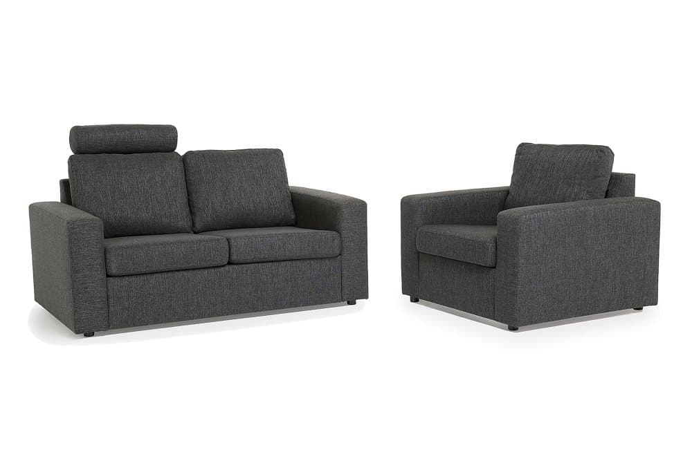NEW YORK Soffgrupp 2-sits+Fåtölj Antracit