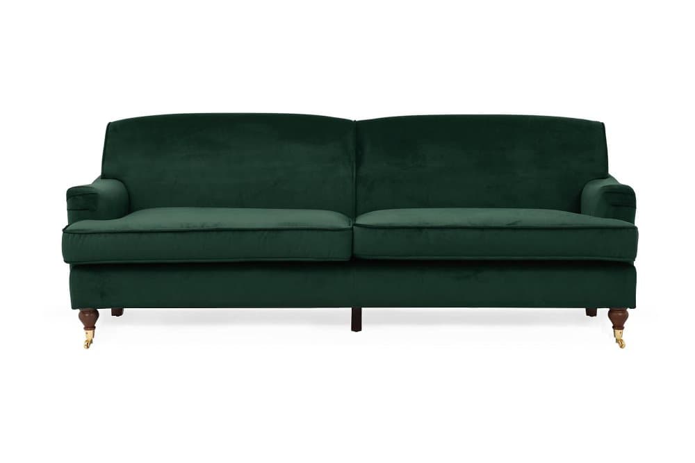 WALLACE Soffa 3-sits Mörkgrön Sammet