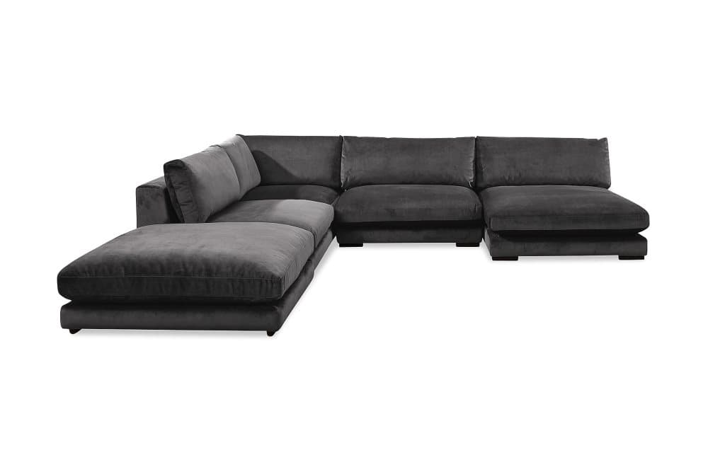 MONTANA Modulhörnsoffa Kolgrå Sammet