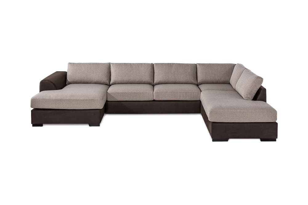 AUSTIN U-Soffa Divan Vänster Brun/Beige
