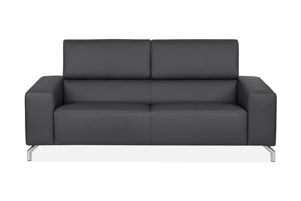 SAREGO Skinnsoffa 3-sits Antracit/Krom