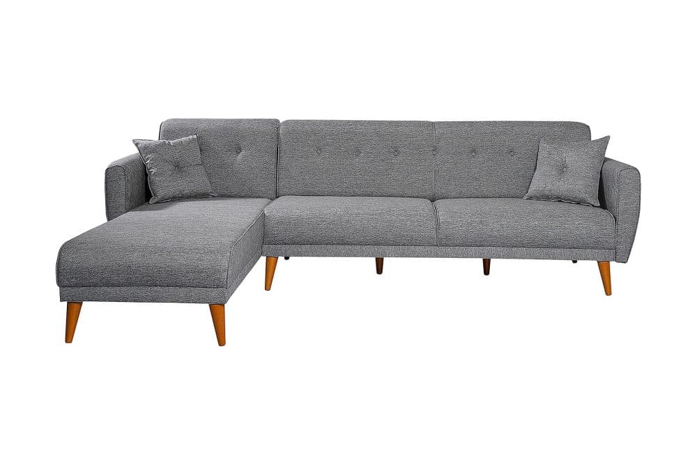AUCHENCAIRN Bäddsoffa med Divan Vänster Grå