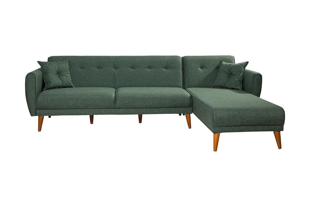 AUCHENCAIRN Bäddsoffa med Divan Höger Grön