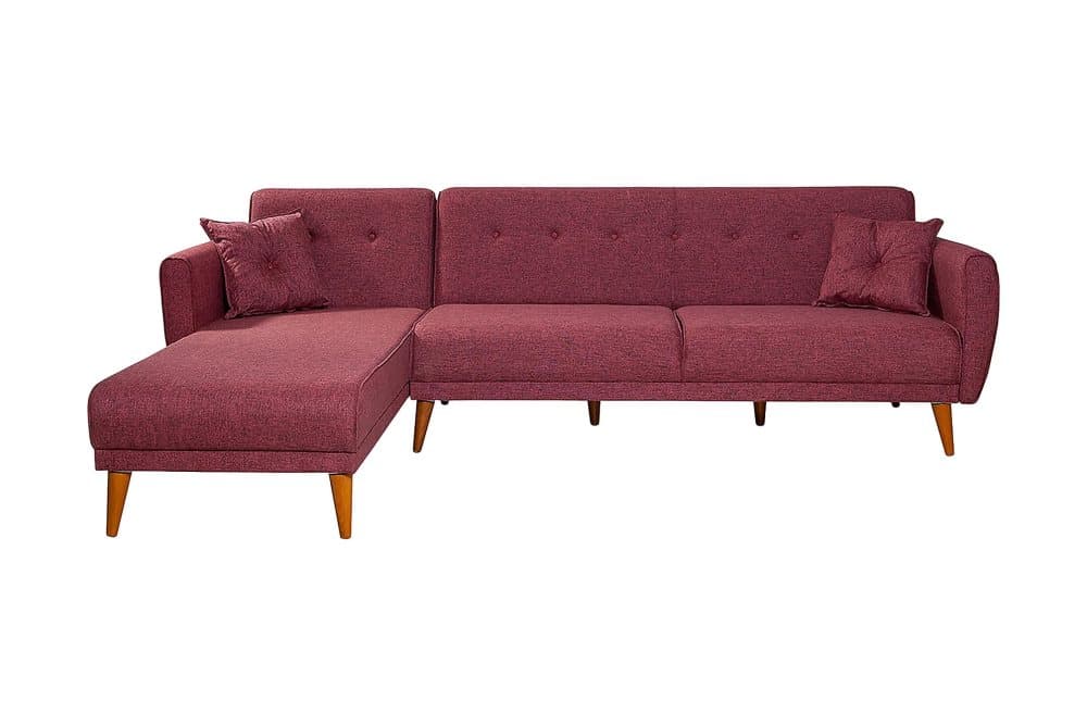 AUCHENCAIRN Bäddsoffa med Divan Vänster Röd