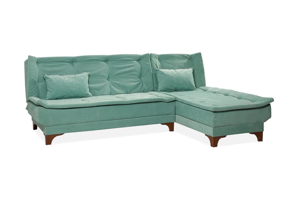 ZAGURSKI Bäddsoffa med Divan Höger Grön
