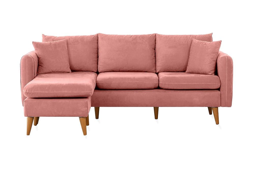 HILGARD Divansoffa Vänster Rosa