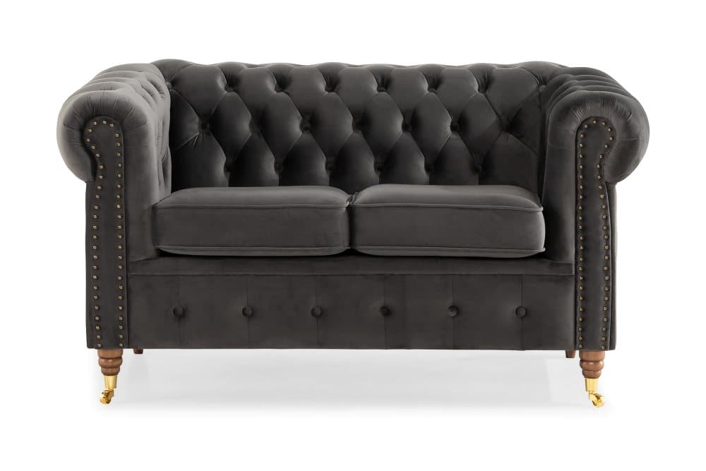 CHESTERFIELD LUX 2-sits Soffa Grå