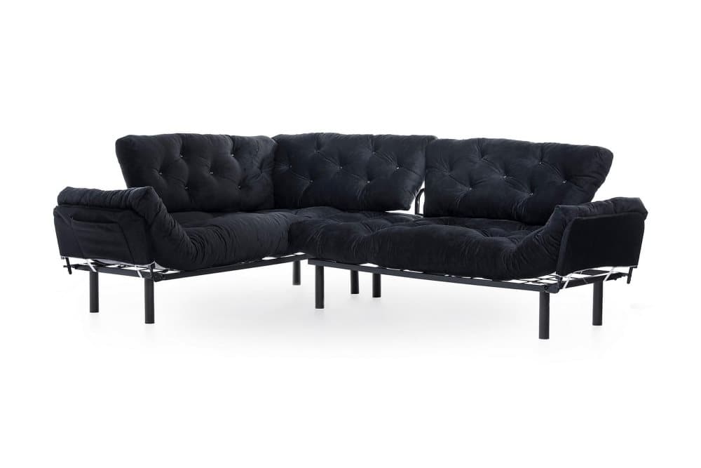 CHAVALER Divanbäddsoffa Svart