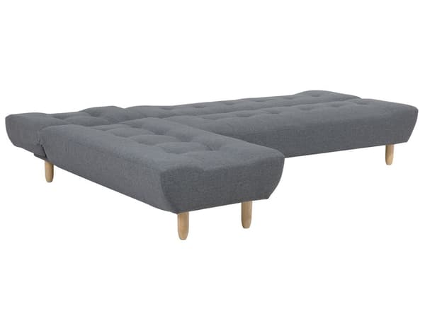Sovesofa med Chaiselong Grå 4 Personers Sofa L Formet Dyb Sofaseng Siddemøbel Blød Stofsofa Design Hjørnesovesofa