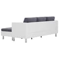 Miniatyrbillede 4 af 9: vidaXL 3-personers sofa med hynder kunstlæder hvid