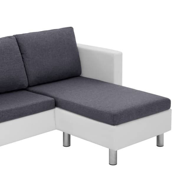 vidaXL 3-personers sofa med hynder kunstlæder hvid