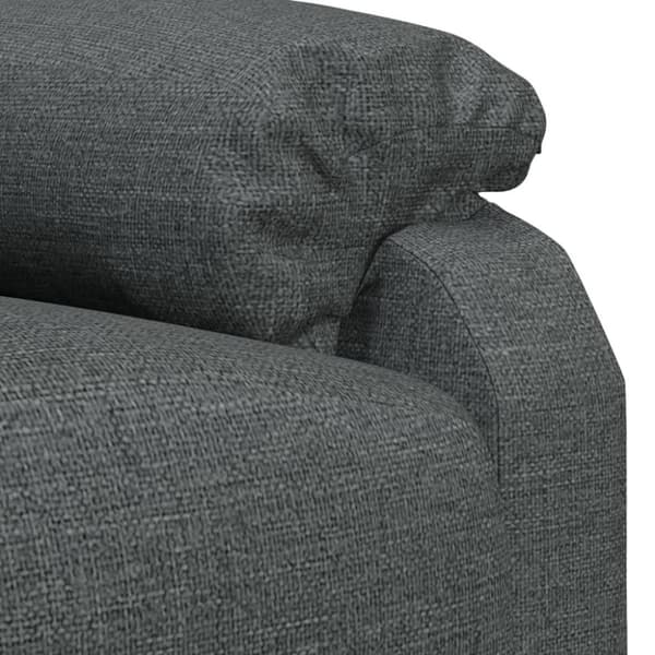 vidaXL Elektrisk reclinerfåtölj mörkgrå tyg