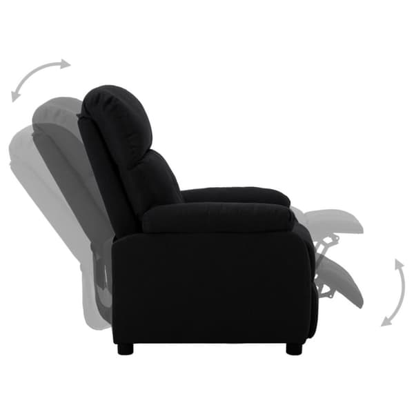 vidaXL Elektrisk reclinerfåtölj svart tyg