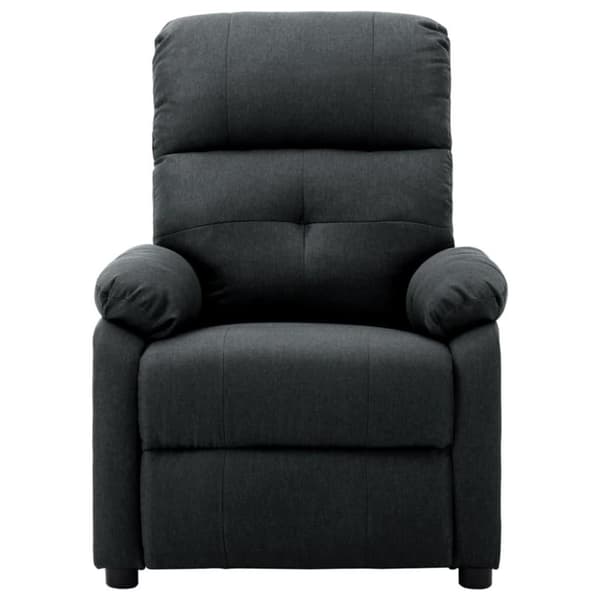 vidaXL Elektrisk reclinerfåtölj mörkgrå tyg