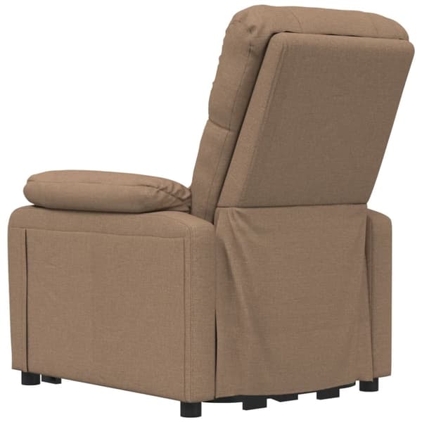 vidaXL Elektrisk reclinerfåtölj Brun tyg