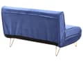 Miniatyrbillede 10 af 11: Blå velour sofasæt 1 + 2 klapsofa med hynder