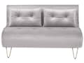 Miniatyrbillede 8 af 11: Grå velour sofasæt 1 + 2 klapsofa med hynder
