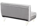 Miniatyrbild 10 av 11: Soffgrupp Beige Sammet 2-sits 3-sits Knappar Tuftad Kuddar Rullarmar Glam