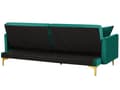 Pikkukuva 7 / 11: Vuodesohva vihreä 192 x 78 x 80 cm samettiverhoilu kolmelle metallijalat massiivipuu