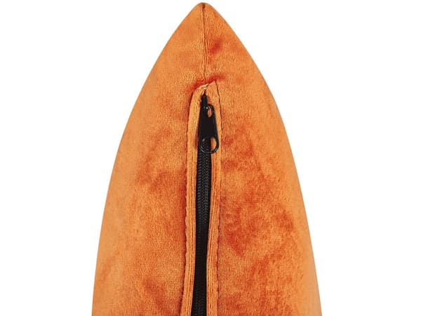 Bäddsoffa 3-sits Orange Sammet Knäppt Sits Klick Klack funktion Traditionell Vardagsrum