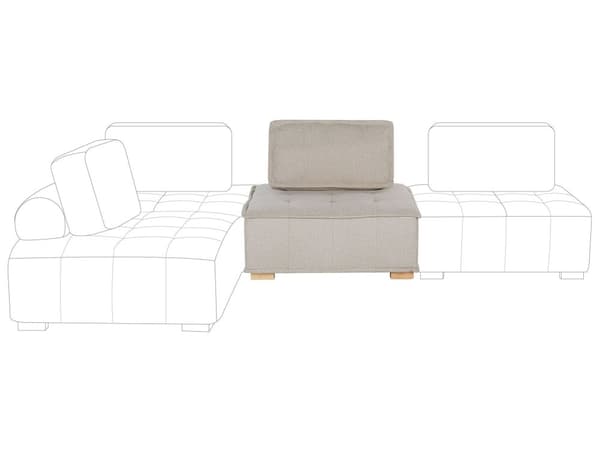 Moduuli vaalea beige yhdelle sohvan moduuli osa irrotettava päällinen