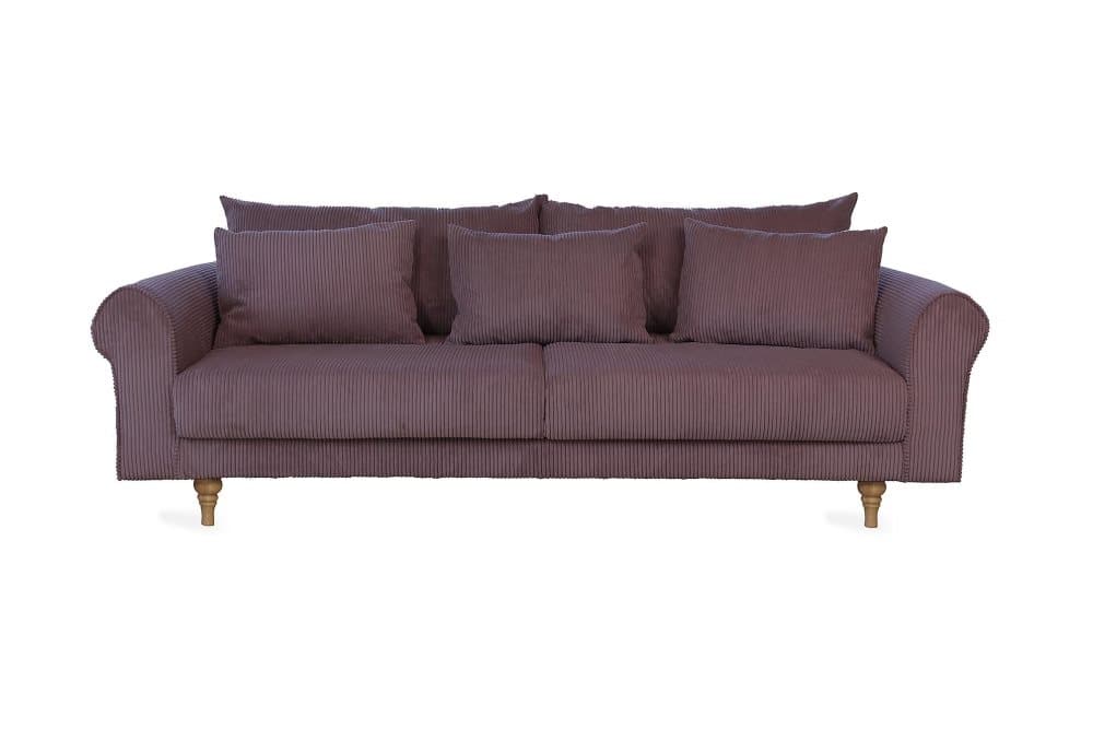 SALIS 4-sits Manchestersoffa Lila/Ek