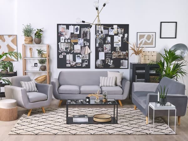 Sofabetræk Grå Velour Aftagelig og Udskiftelig Møbel Lynlås Betræk Elastisk 2 personers 160 x 142 x 77 cm Nem Vaskbart og Pleje