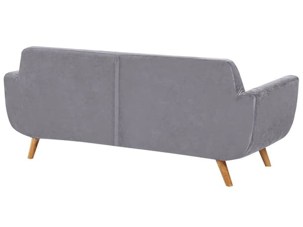 Sofabetræk Grå Velour Aftagelig og Udskiftelig Møbel Lynlås Betræk Elastisk 2 personers 160 x 142 x 77 cm Nem Vaskbart og Pleje