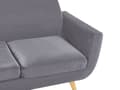 Miniatyrbillede 7 af 11: Sofabetræk Grå Velour Aftagelig og Udskiftelig Møbel Lynlås Betræk Elastisk 2 personers 160 x 142 x 77 cm Nem Vaskbart og Pleje