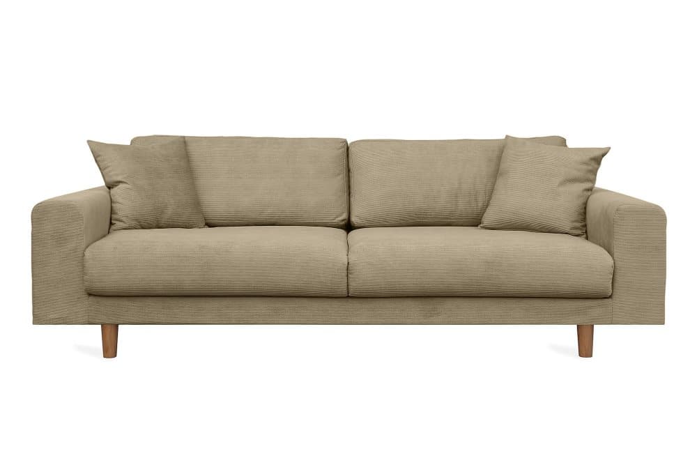 ENTINS 4-sits Manchestersoffa Beige/Ek