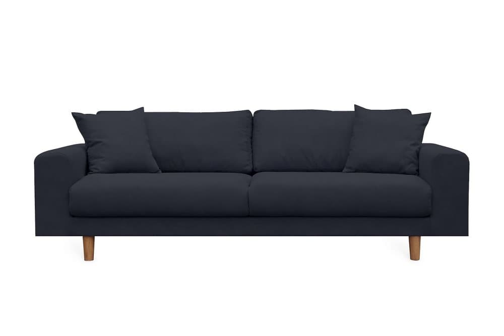 ENTINS 4-sits Soffa Blå/Ek