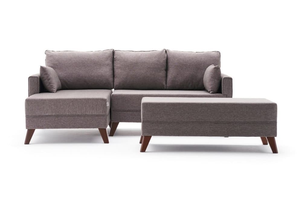 DENMARK MINI Bäddsoffa med Divan Vänster Brun