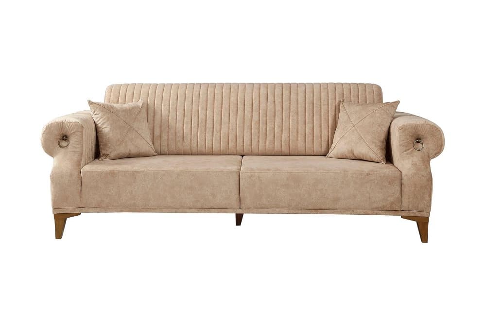 TAMARITA 3-sits Soffa Krämvit/Natur