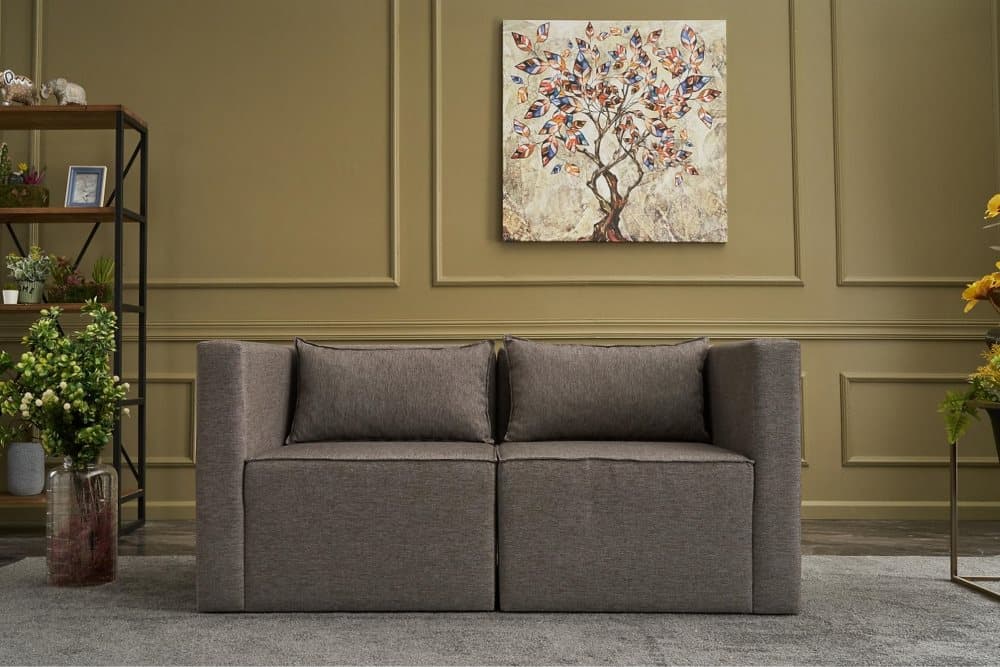 NIGERIA 2-sits Modulsoffa Brun