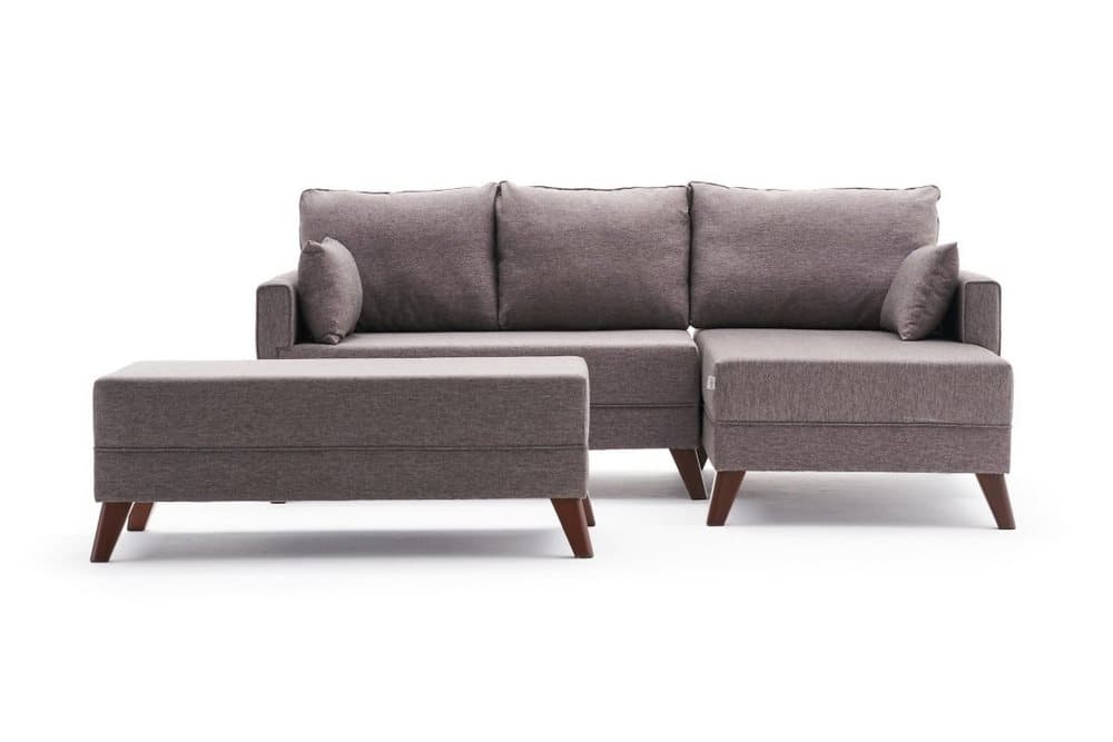 DENMARK MINI Bäddsoffa med Divan Höger Brun
