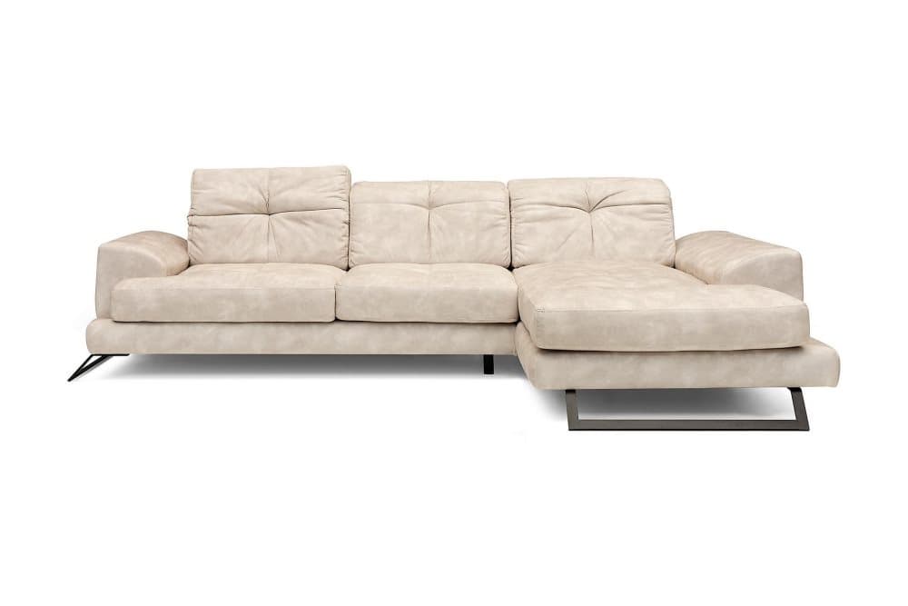 PEGG Divansoffa Höger Beige/Svart